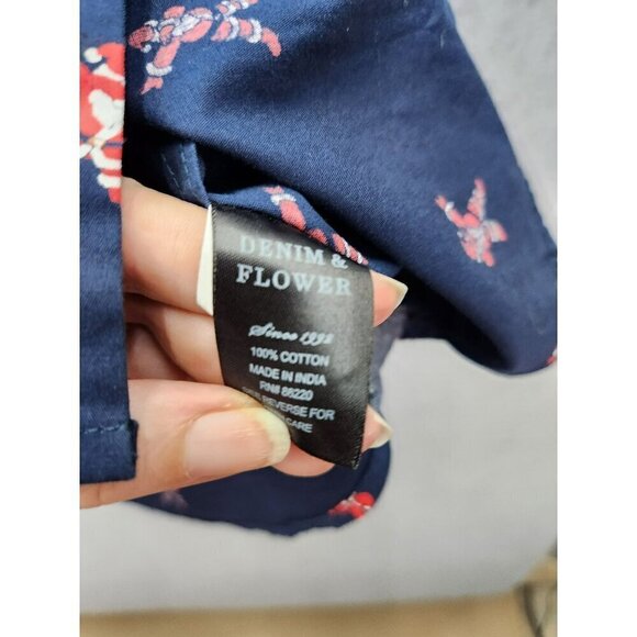 Denim & Flower Ricky Singh Dancing Santa  Boys Navy Button-Down - Picture 4 of 6